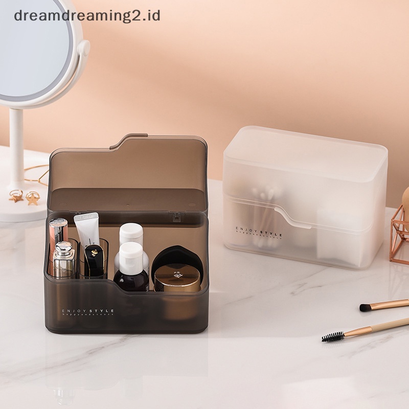 (drea) Kotak Penyimpanan Kosmetik Makeup Organizer Dengan 2laci Case Brush Lip Holder //