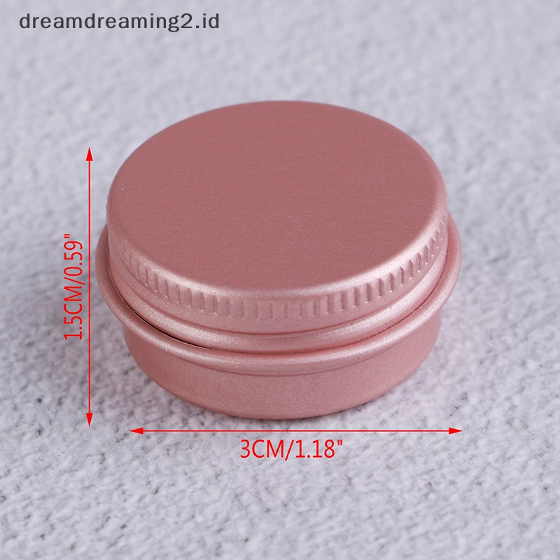 (drea) 10ps Toples Pot Aluminium Kosong Wadah Kosmetik Dengan Tutup Kotak Aluminium cream Mata //