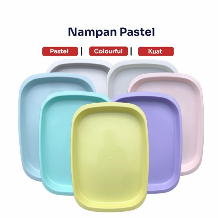 GOS -J102- Nampan Plastik  Casual Pastel - Nampan Baki Plastik Casual Warna Pastel