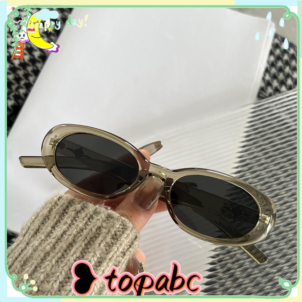 TOP Galaxy Star Kacamata Hitam Trendy Travel Bingkai Oval Kecil Retro Shades