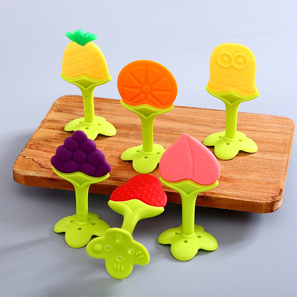 ☛TK☚ TEETHER silicone Mainan Gigitan Bayi silikon bentuk buah Fruit PEGANGAN R900