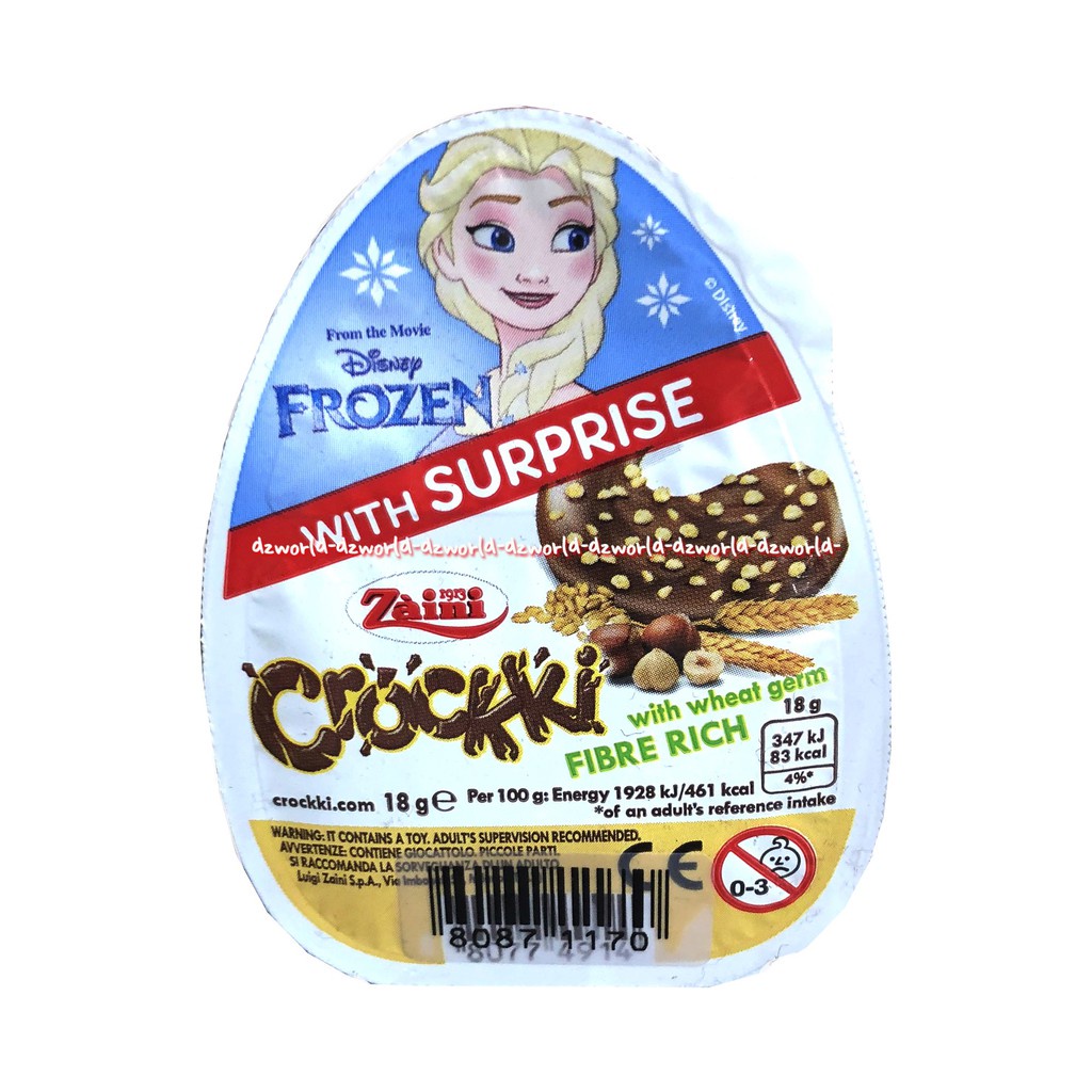 Zaini Crockki With Surprise Frozen Miceky Mini Mouse Cokelat Dengan Mainan 18gr