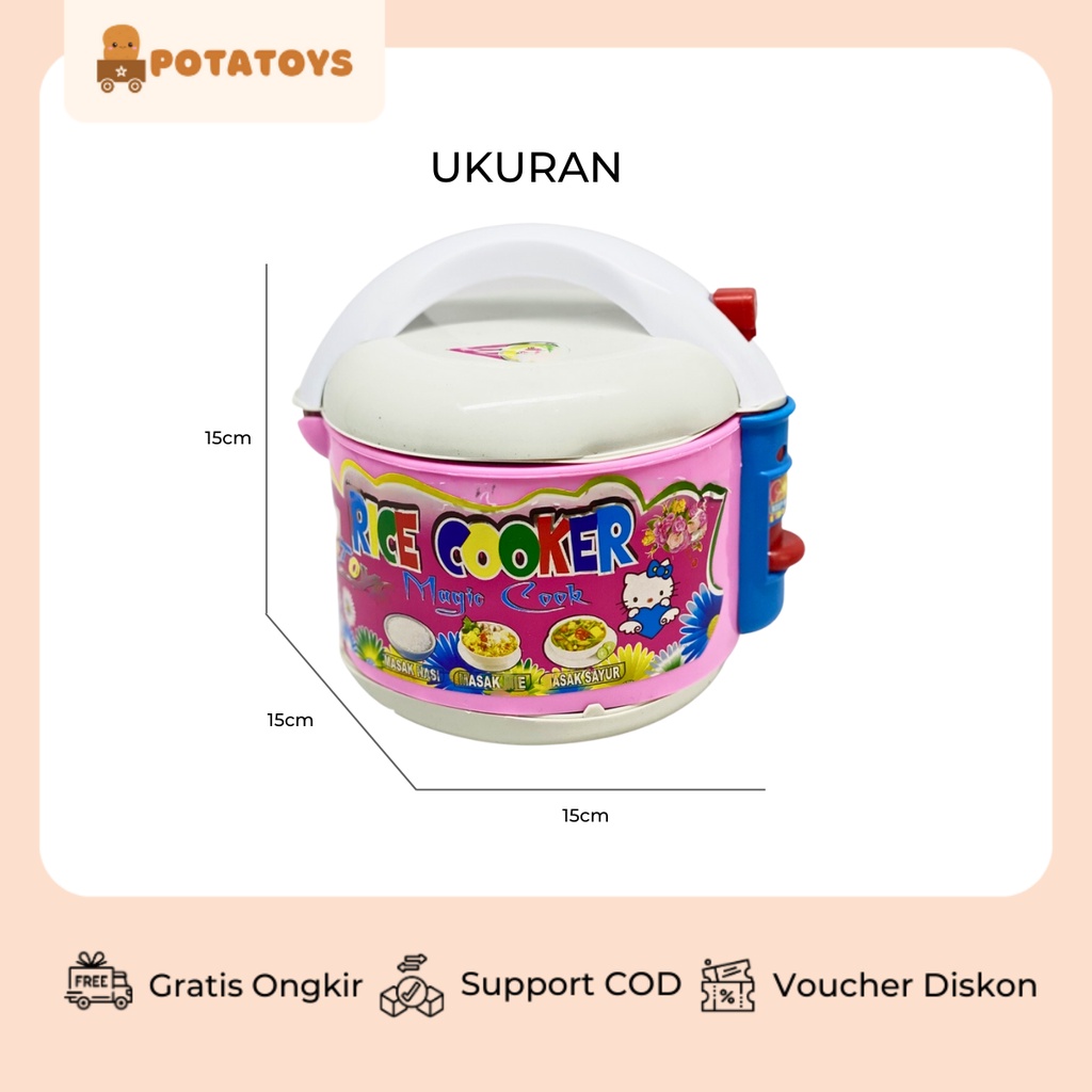 [ Potatoys ] Mainan Rice Cooker Anak Murah Micako / Mainan Perlengkapan Dapur Mini Rice Cooker