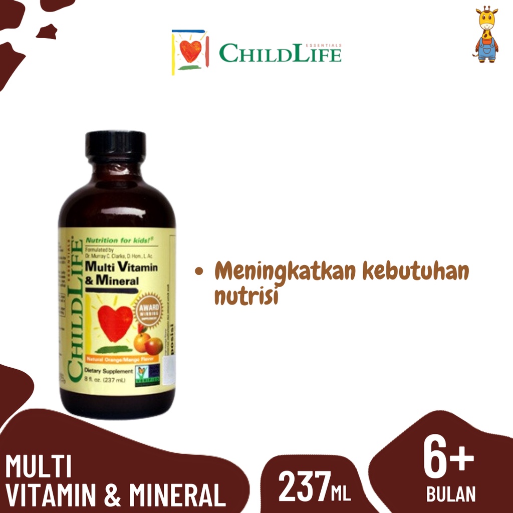 ChildLife MultiVitamin &amp; Mineral 237ml - Multi Vitamin Anak Bayi