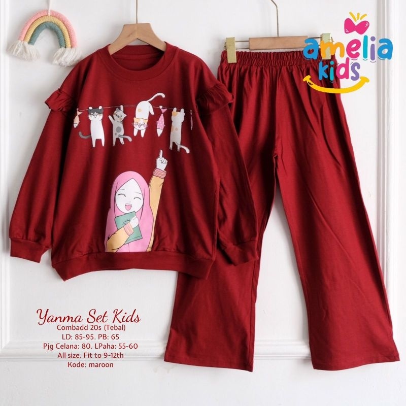 YANMA SET Celana (9-12th) ORI AMELIA KIDS | Setelan Anak