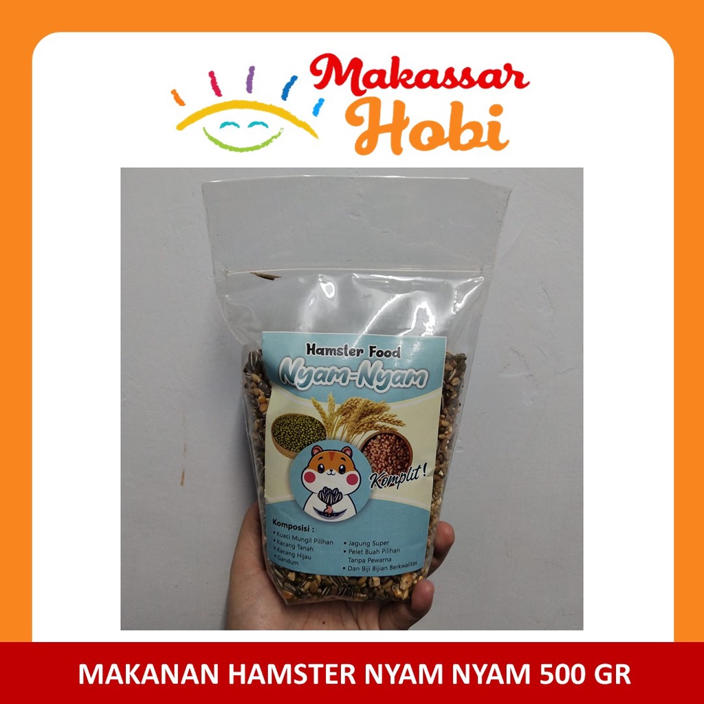 Makanan Hamster Gerbil NYAM NYAM 500gr Pakan Pokok Campuran Gizi Food