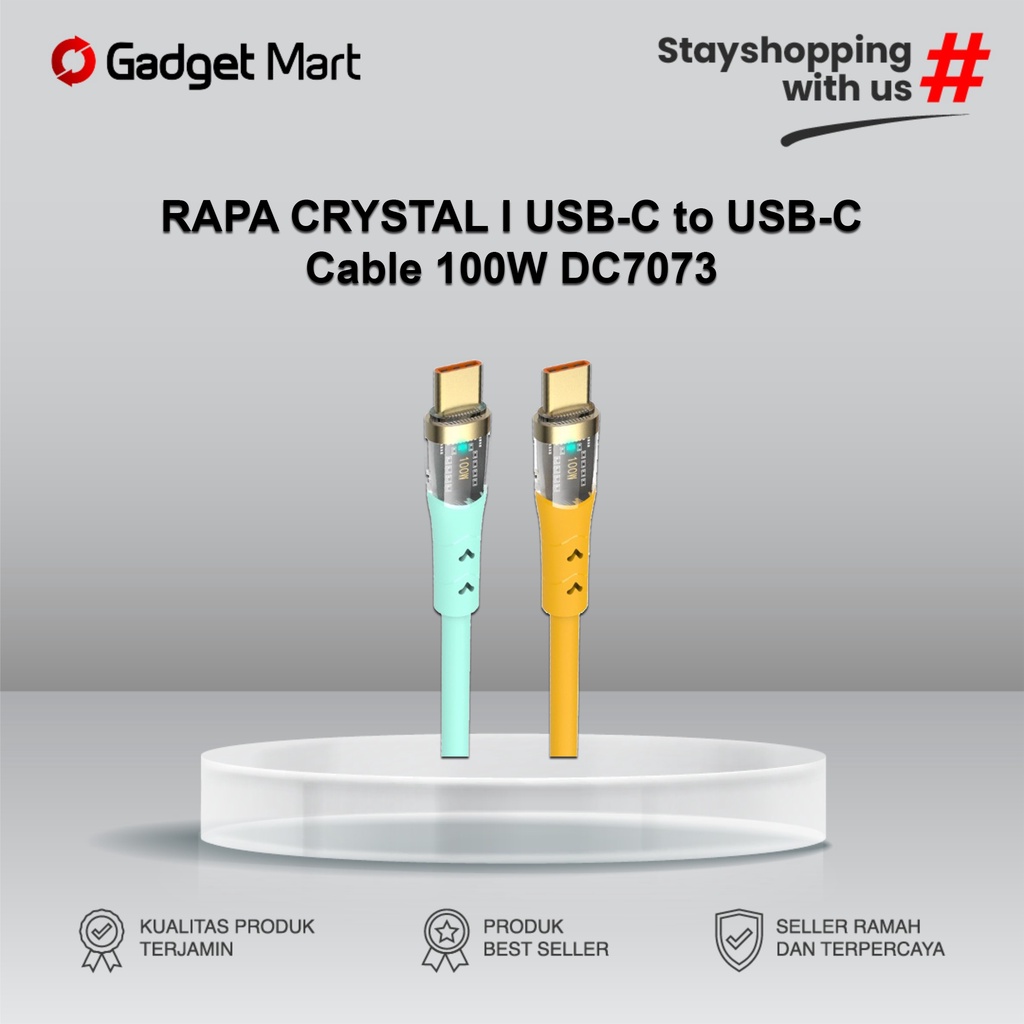 RAPA CRYSTAL I USB-C to USB-C Cable 100W DC7073