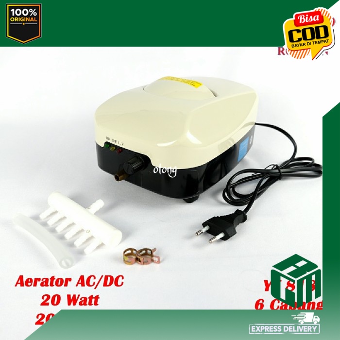 ROSSTON YT 818 YT818 Mesin Pompa Gelembun Udara Aquarium Aerator AC DC acdc