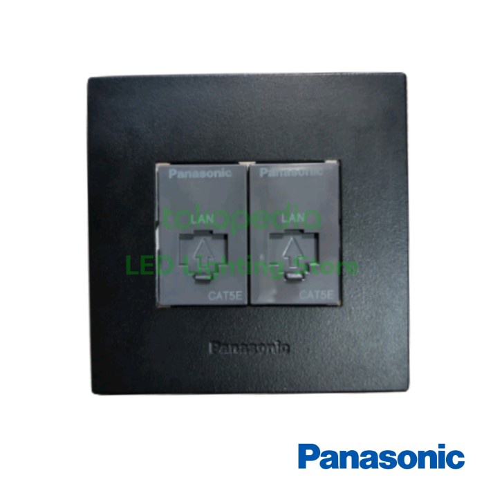 PANASONIC Outlet Data LAN Hitam CAT5E Double WEJ2488H