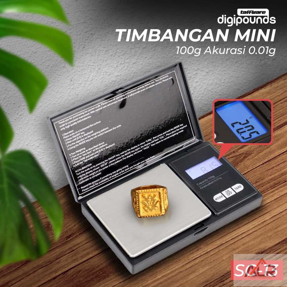 Taffware Digipounds Timbangan Mini Emas Akurasi 0.01g - SC-13 / VSW0083