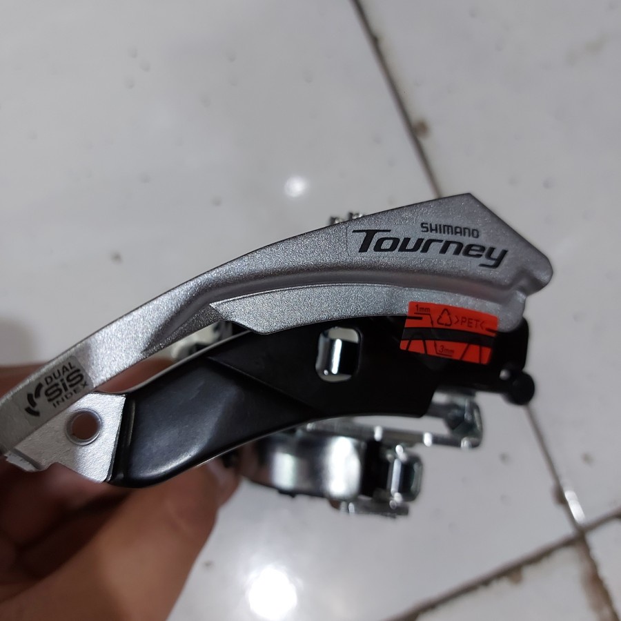 FD sepeda operan tengah gigi shimano 3 speed ukrn 31,8mm