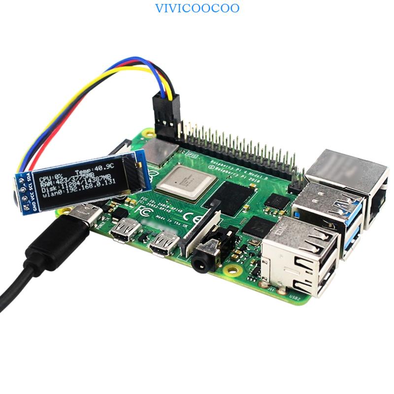 Vivi 091inch OLED I2C SSD1306 Driver IIC Modul Layar Display Untuk STM32 C51 Ar duino Raspberry Pi 128x32 12832 3 3V