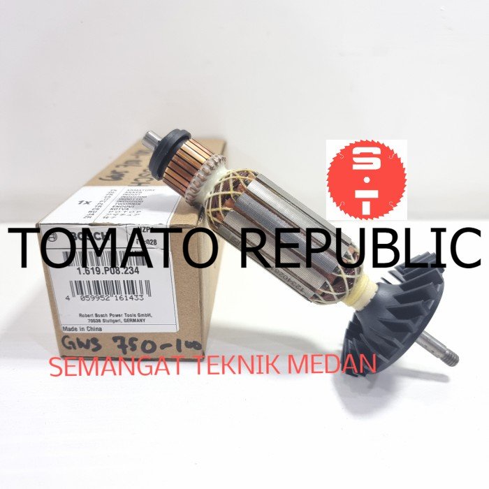 Murah GWS750-100 ARMATURE ANGKER GERINDA GRENDA TANGAN BOSCH GWS 750 - 100 VGW349