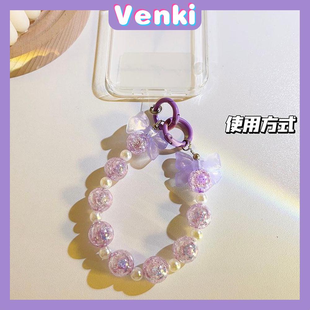 Venki - Casing Ponsel Gesper Gelang Lanyard Gelang Manik-manik Berwarna-warni Yang Indah Berbagai Macam Gaya Multicolor Hati Busur Bulan Multicolor Sederhana Kompatibel iPhone Case