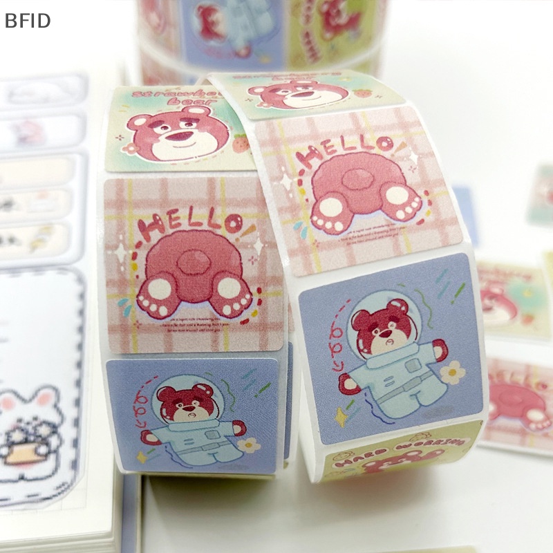 [BFID] 500lembar/roll Stiker Sanrio Baru Kartun Lucu Anak Lucu Reward Stiker Hadiah Dekorasi Stiker Hewan Kecil Series [ID]