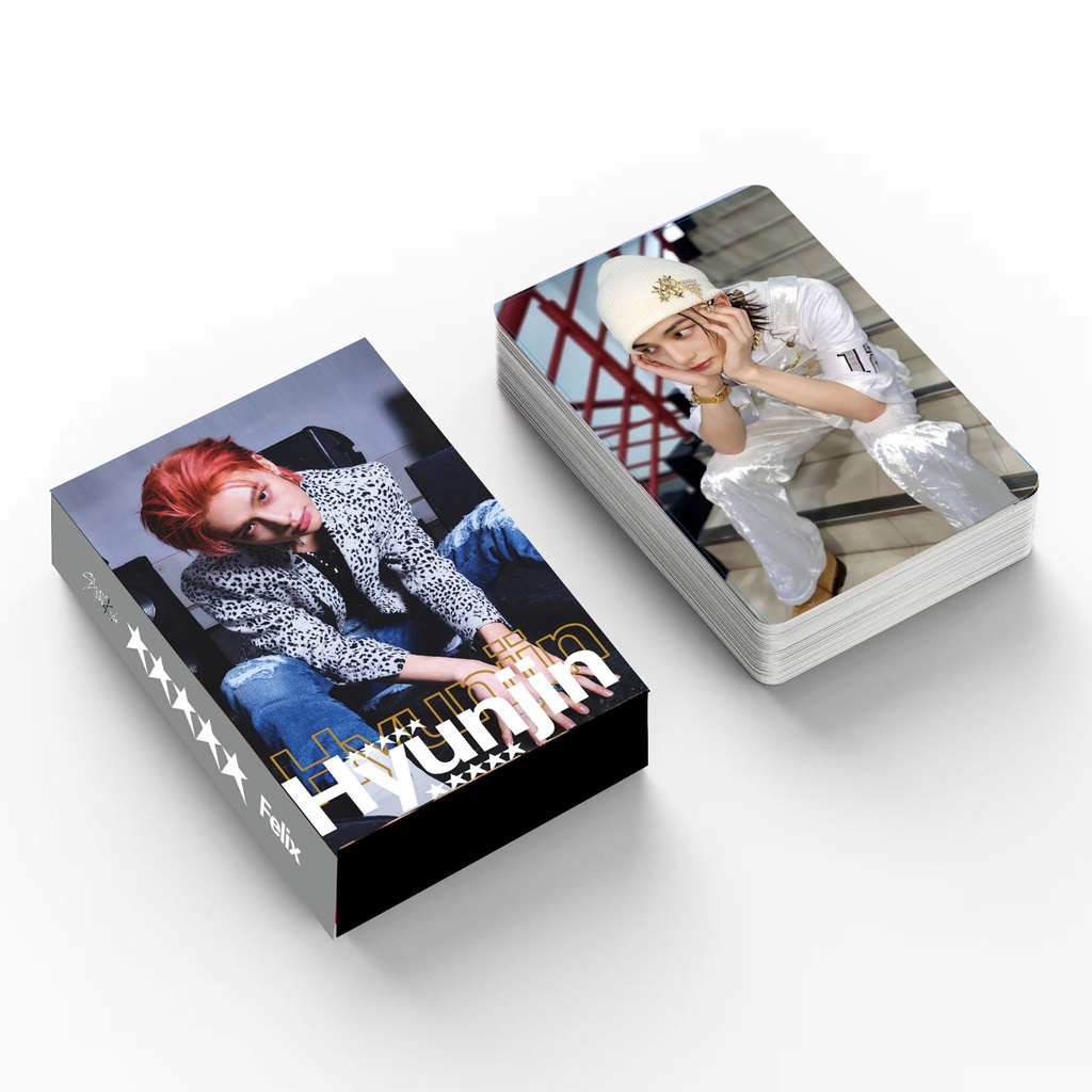 55pcs /box HYUNJIN STRAY KIDS Photocards Album Bintang 5 Kartu Lomo Straykids2023 Comeback Kpop Collection