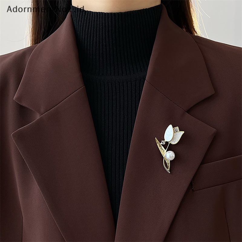 [AdornmentNo1] Fashion bros untuk wanita elegan emas Tulip buket bunga Lapel pin pernikahan pesta lencana perhiasan