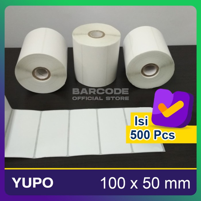 

LABEL BARCODE 100 X 50 mm KERTAS STICKER LABEL YUPO 100x50 mm PST79