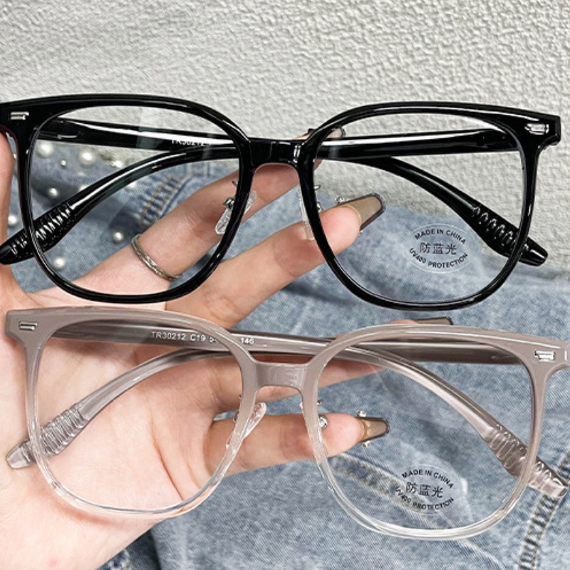 (YUZHU) Kacamata Kopi Susu Gradasi TR90 Fashion Baru Untuk Wanita Korea Fashion Optik Eyeglasses