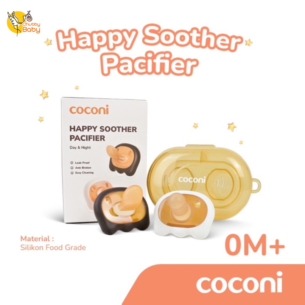 COCONI Happy Soother Pacifier 2 Pcs Box | Empeng Dot Bayi 2 Pcs