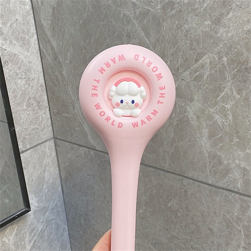 ღ Lucu Pegangan Panjang Sikat Mandi Gosok Bola Mandi Sikat Pijat Rambut Lembut In Angin Gadis Gosok Punggung Sikat Gosok Sikat Handuk Aksesori Kamar Mandi