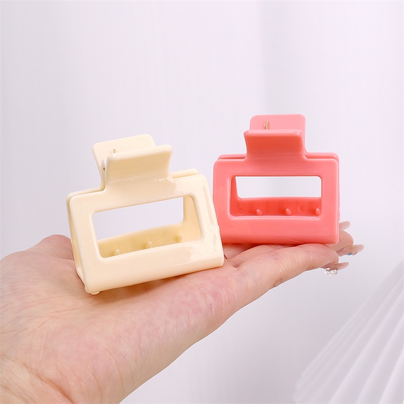 [Harga Grosir]wanita Korea INS Style Resin Jepit Rambut /Fashion Bentuk Persegi Hair Claw/Sederhana Mandi Shower Makeup Jepit Rambut/Hold Ponytail Hair Holder Hair Pin