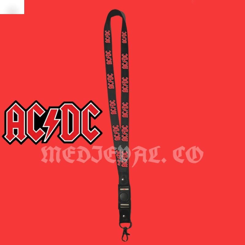 

LANYARD gantungan kunci ACDC NIRVANA GNR GUNS N ROSES RAMONES MATERNAL AVENGED SEVENFOLD A7X BURGERKILL band logo tulisan tali lanyard musik ROCK METAL kartu nama pria wanita dewasa hitam
