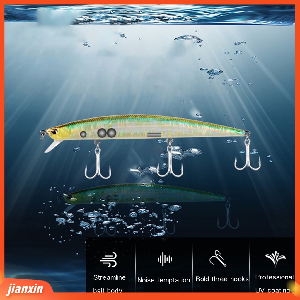(in Stock) 14cm 18g Umpan Pancing Desain Simulasi Merampingkan Non-deformed Built-in Noise Bead Umpan Buatan Untuk Pecinta Memancing