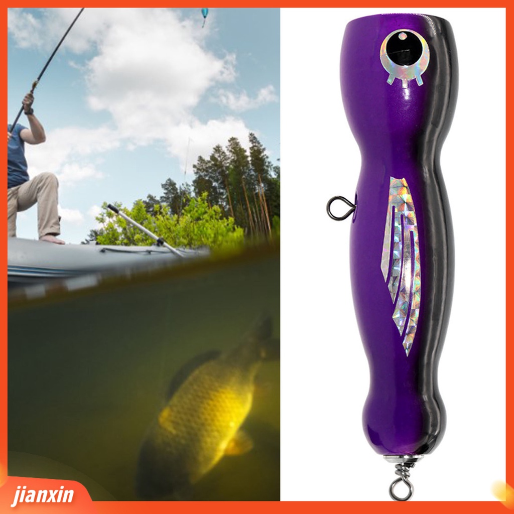 (In Stock) 17cm /115g Umpan Pancing Kayu Kait Tajam Warna-Warni Lukisan Perahu Laut Dalam Memancing Gelombang Besar Panjat Palsu Popper Umpan Untuk Offshore