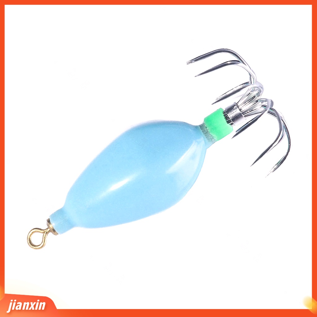 (In Stock) 6cm /50.6g Luminous Squid Jig Kekuatan Tinggi Ringan Tahan Karat Kaitan Ikan Sotong Perlengkapan Memancing