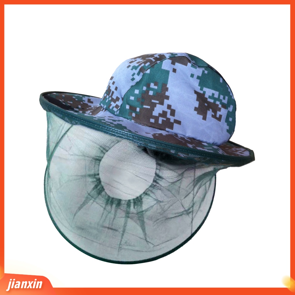 (In Stock) Topi Tabir Surya Tahan Lama Anti Nyamuk Polyester Katun Nyamuk Lebah Bug Mesh Kepala Pelindung Wajah Untuk Memancing