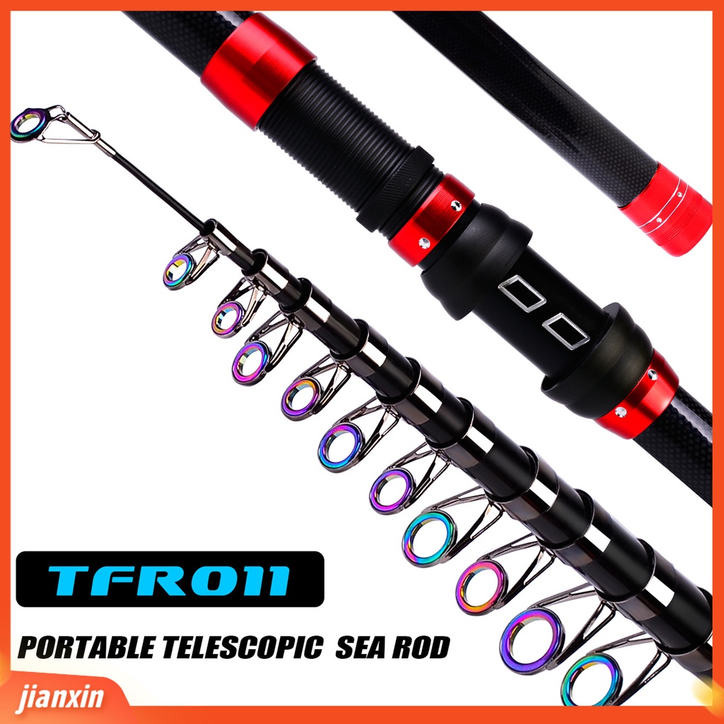 (In Stock) Tiang Pancing Mini Anti Korosi Kekuatan Tinggi Serat Karbon Portable Telescopic Fishing Rod Untuk Angling