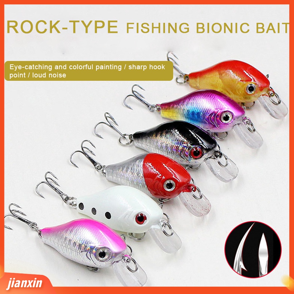 (In Stock) Outdoor Sinking Stream Hard Fishing Lure 60mm Umpan Tackle Untuk Trout Tengger Bass