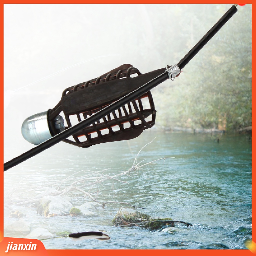 (In Stock) Umpan Ikan Feeder Portable Tahan Aus Metal Fishing Lure Cage Dengan Kait Garis Untuk Pecinta Memancing