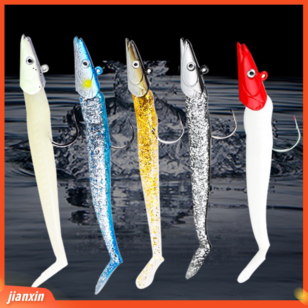 (In Stock) 11cm Umpan Pancing Kepala Ikan Hidup Lembut Umpan Tenggelam Jigging Timah Untuk Lautan