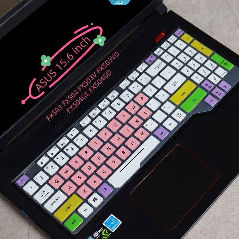 Tpu Ultra Tipis Bahan Silikon Tahan Air Film Keyboard Warna Solid Untuk ASUS 15.6 Inci FX503 FX504 FX503V FX503VD FX504GE FX504GD Pelindung Kulit Laptop [ZK]