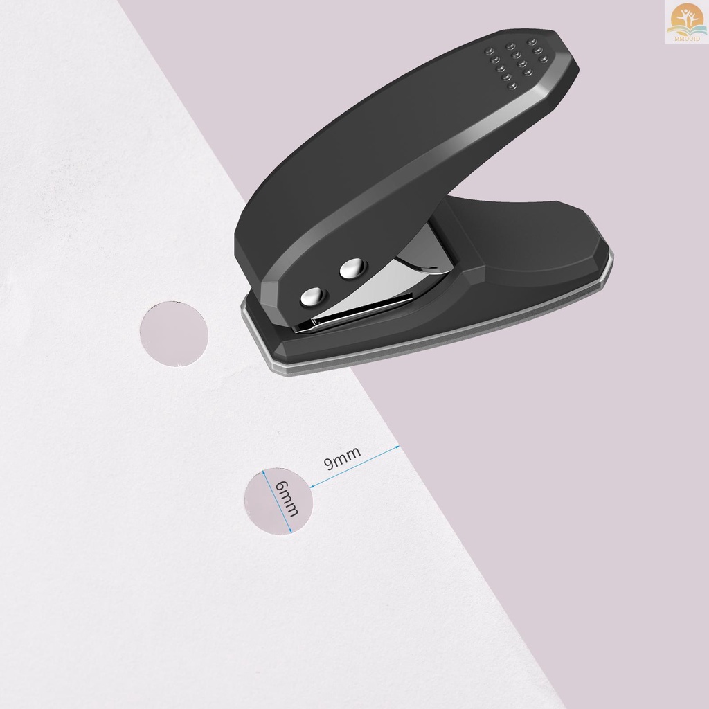 In Stock Mini Metal Single Hole Puncher 1-Hole Paper Punch 8lembar Kapasitas 6mm Lubang Mengurangi Usaha Dengan Memo Kolektor Untuk Chipboard Dokumen Proyek Seni Kantor Sekolah Rumah Su