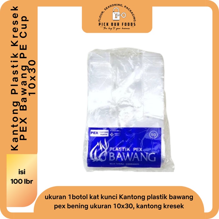 Kantong Plastik Bawang PEX Bening Ukuran 10x30 | Kantong kresek