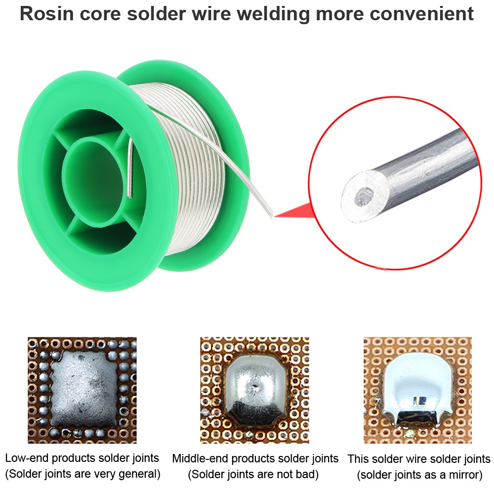 0.8mm 1mm 1.2mm 1.5mm 50g 100g Solder Timah Kawat Timah Sn99.3 Cu0.7 Rosin Core Titik Leleh Rendah Solder Listrik Iron