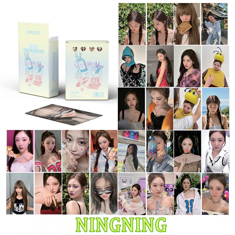 50pcs /box YUQI YUJIN WINTER GISELLE NINGNING Photocards Album (G)I-DLE IVE AESPA Laser Lomo Kartu GIDLE Solo Kpop Collection