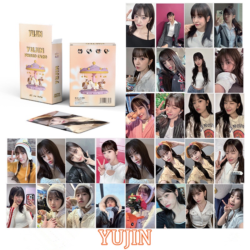 50pcs /box YUJIN IVE Photocards Album Kartu Laser Lomo Koleksi Kpop Solo