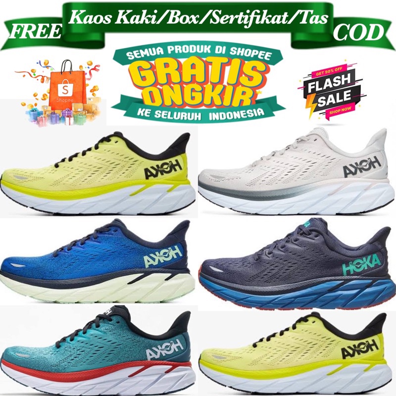 promo diskon 50% SEPATU Hoka Clifton 8 Women's Running Shoes HOKA CLIFTON 8 SEPATU RUNNING HOKA CLIF