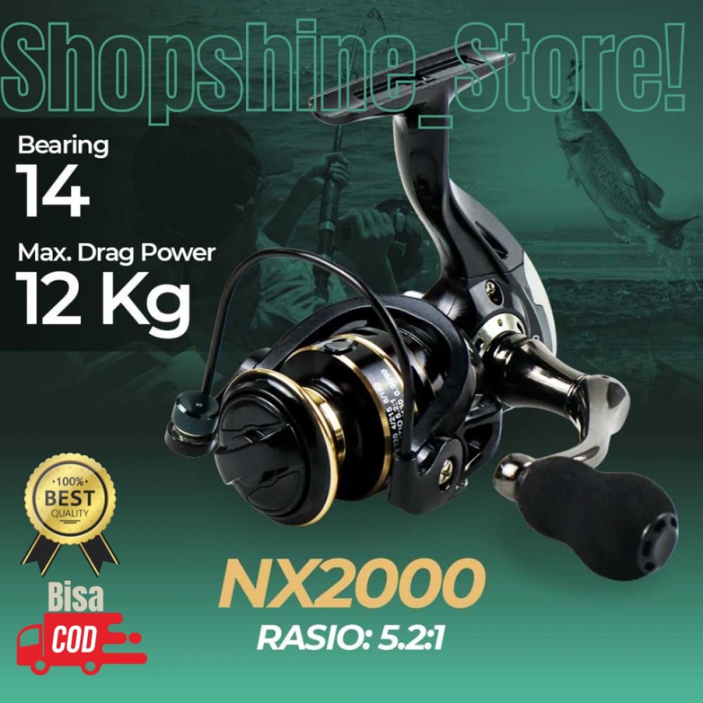TERMURAH NX2000 REEL PANCING TAFFSPORT Spinning Fishing Reel 5.21