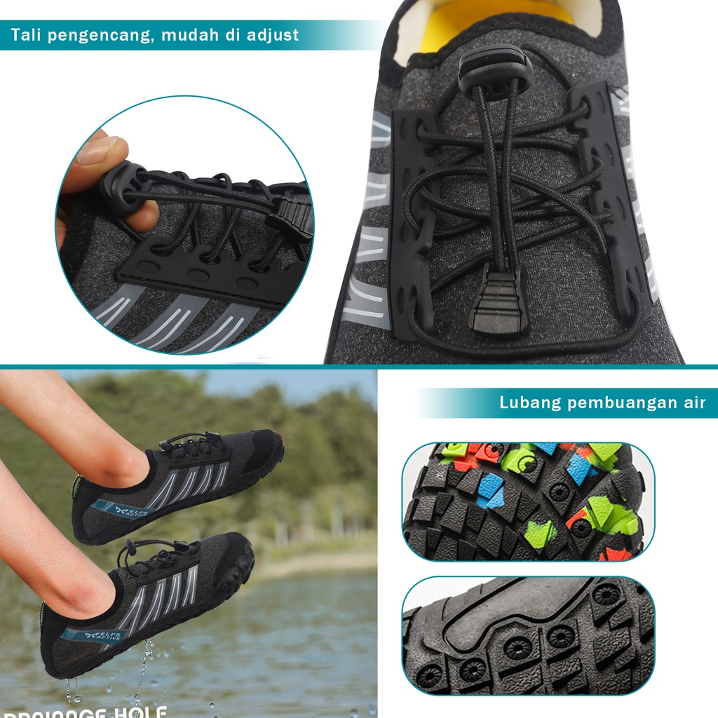 Sepatu Pantai Sandal Rafting Sendal Trekking Aqua Shoes Anti Slip