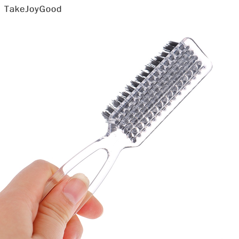 Takejoygood Sikat Pembersih Rambut Gagang Plastik Hairdressing Lembut Barber Neck Hair Comb Tools QWP