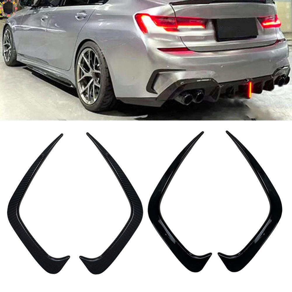Untuk BMW G20 G28 2019+Rear Bumper Splitter Canard Cover Spoiler Vent Stiker