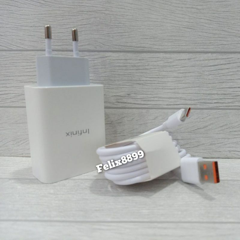 Charger infinix Hot 11 11S NFC Note 8 10 Zero X Neo 18W 33W Original USB Type C Fast Charging