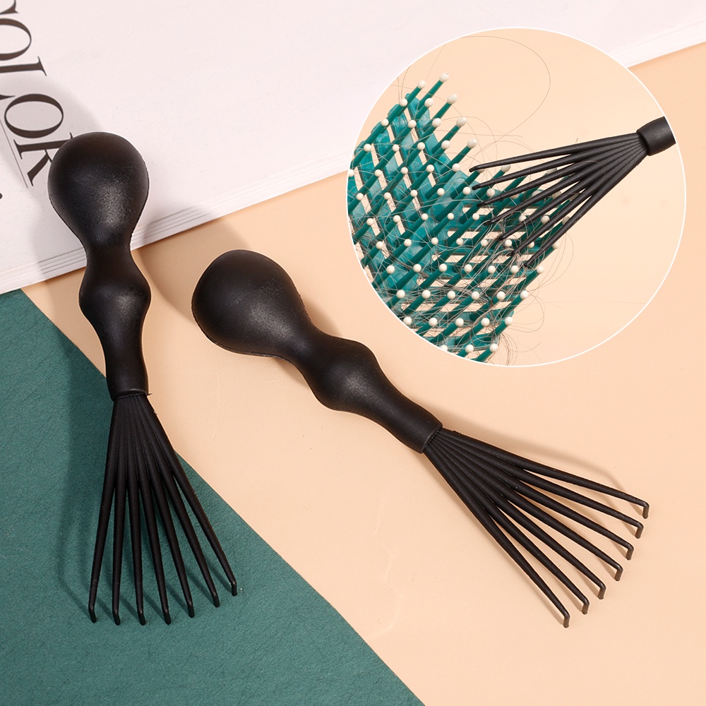 1pc Alat Pembersih Sisir Rambut Mini/Pembersih Sikat Rambut Gagang Tertanam Bermanfaat/Alat Styling Salon/Perlengkapan Cakar Sisir Pijat Portabel/Sisir Menghilangkan Kotoran Rambut Aksesoris