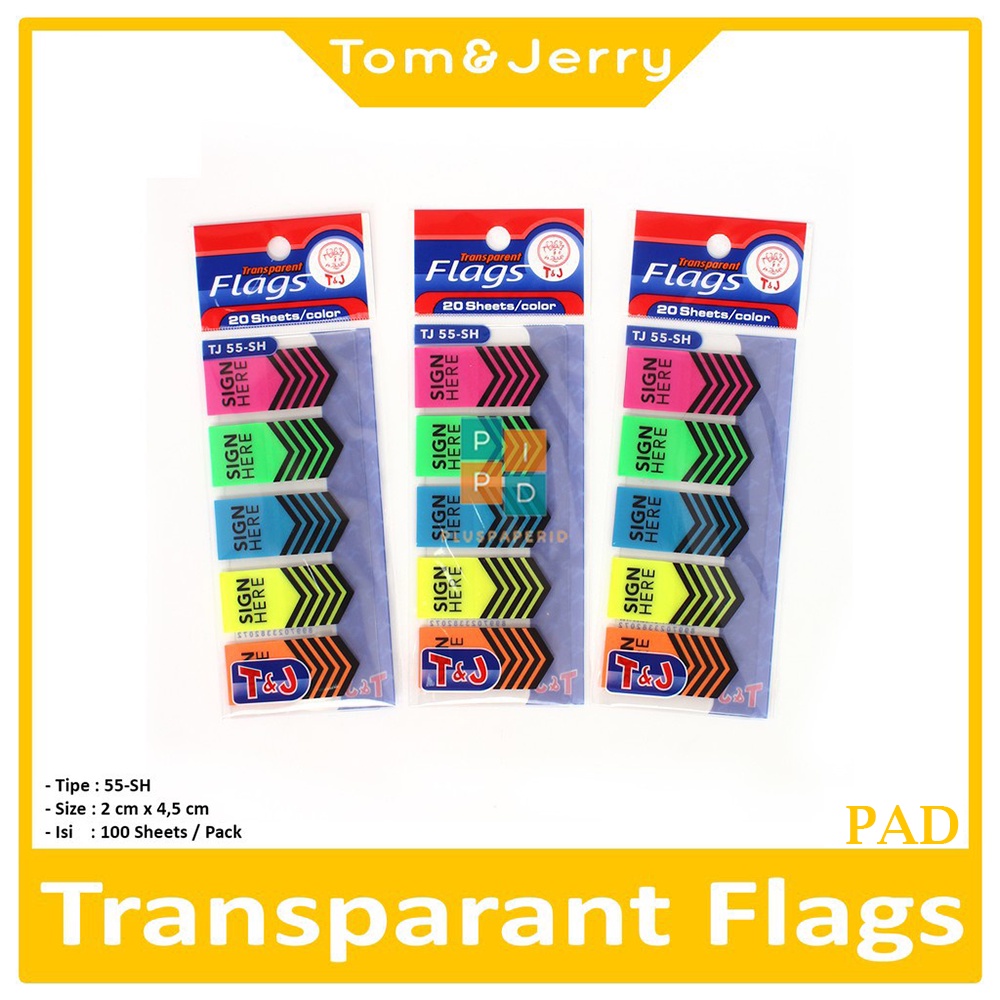 

Tom & Jerry - Label Sign Here TJ 55-SH Arrow Sign Here Colors - Pad