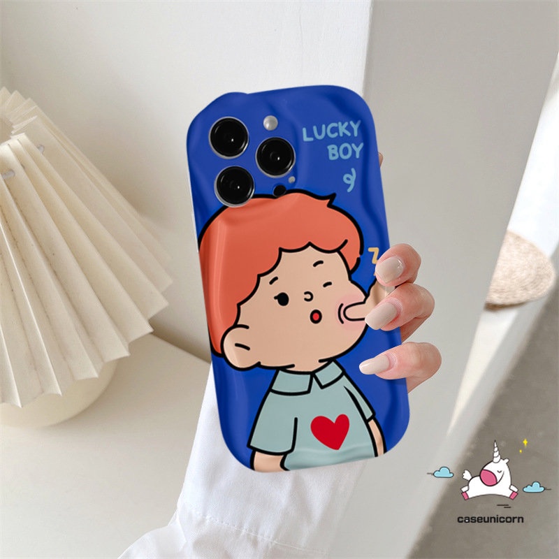 Case Case Case Tepi Melengkung Bergelombang Kartun Baru 3D Untuk Infinix Hot 30i 10Lite 9 8 Hot 12 8 10 30 11 20 9 Play Smart 6 7 6Plus 5 Note 12 4G 12 G96 Lucu Bahagia Beruntung Gadis Cowok Pecinta Sarung Soft Case